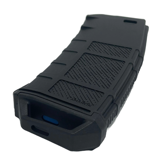 Amarok AM250 M Series - 250 rounds Fast Feed Mid Cap Magazine - Type A - Black - Blue Top
