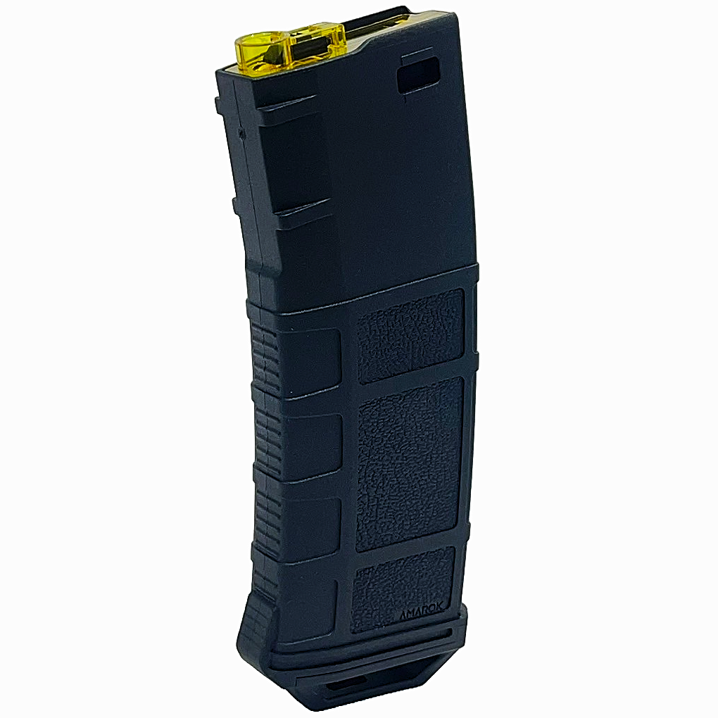 Amarok AM250 M Series - 250 rounds Fast Feed Mid Cap Magazine - Type B - Black cover with Yellow top